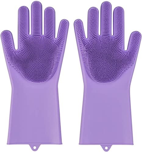 Magic Silicone Gloves With Wash Scrubber.