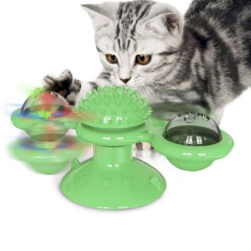 Windmill Cat Toy Turntable Teasing Pet Toy Scratching Tickle