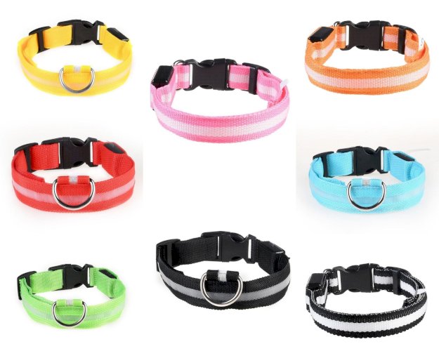 LED Dog Necklace Luminous Collar Rechargeable